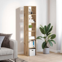 Produktbild för Bokhyllor 2 st stapelbara artisan ek 30x30x80cm konstruerat trä