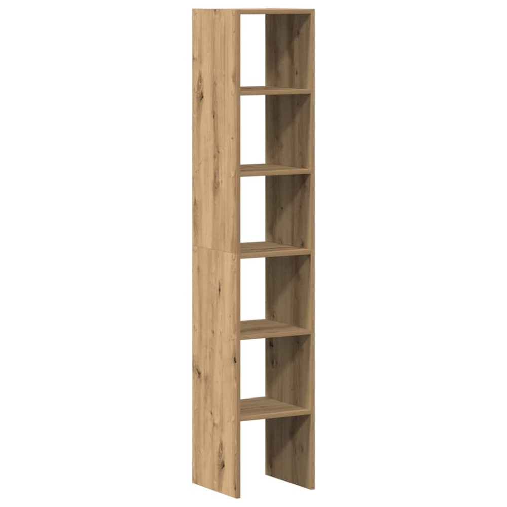 Produktbild för Bokhyllor 2 st stapelbara artisan ek 30x30x80cm konstruerat trä