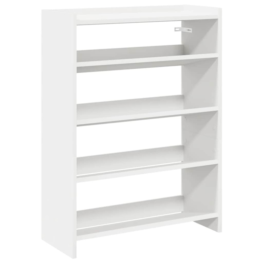 Produktbild för Skohylla vit 60x25x81 cm konstruerat trä