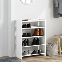 Produktbild för Skohylla vit 60x25x81 cm konstruerat trä