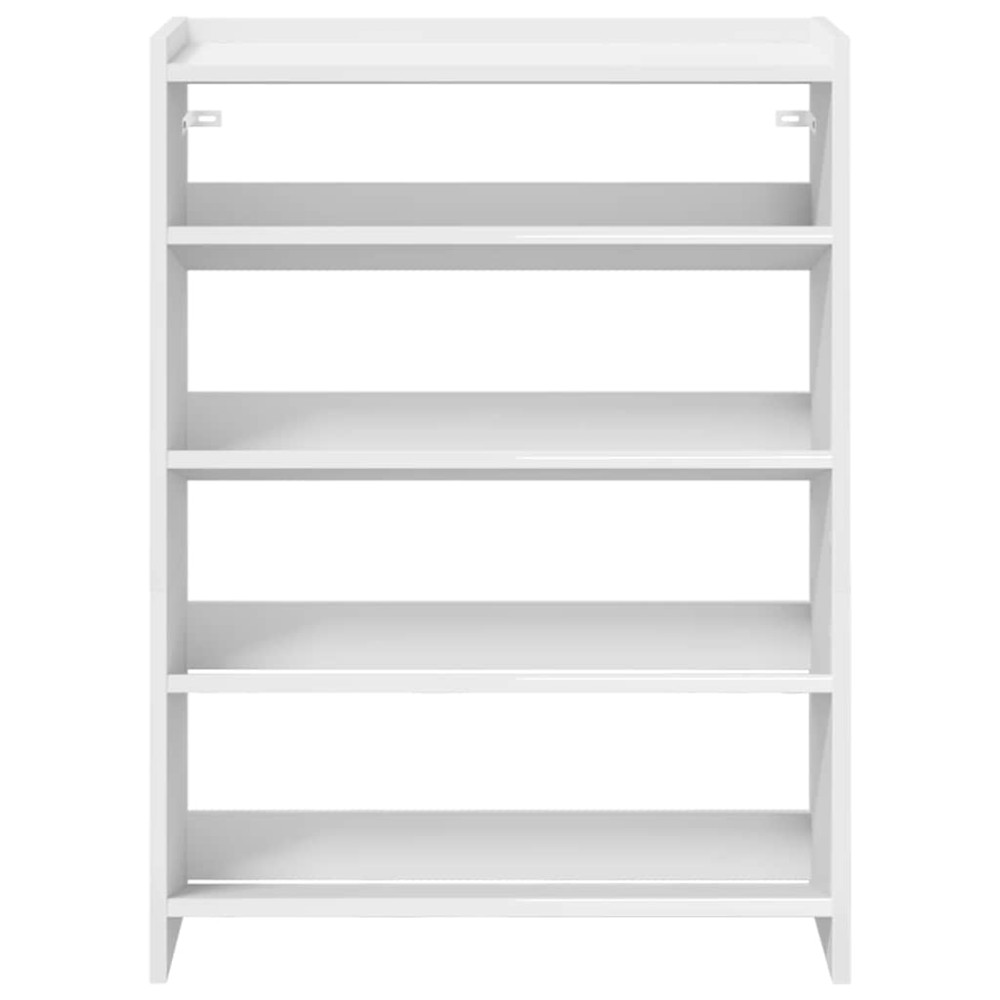 Produktbild för Skohylla vit 60x25x81 cm konstruerat trä