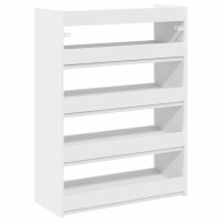 Produktbild för Skohylla vit 60x25x81 cm konstruerat trä