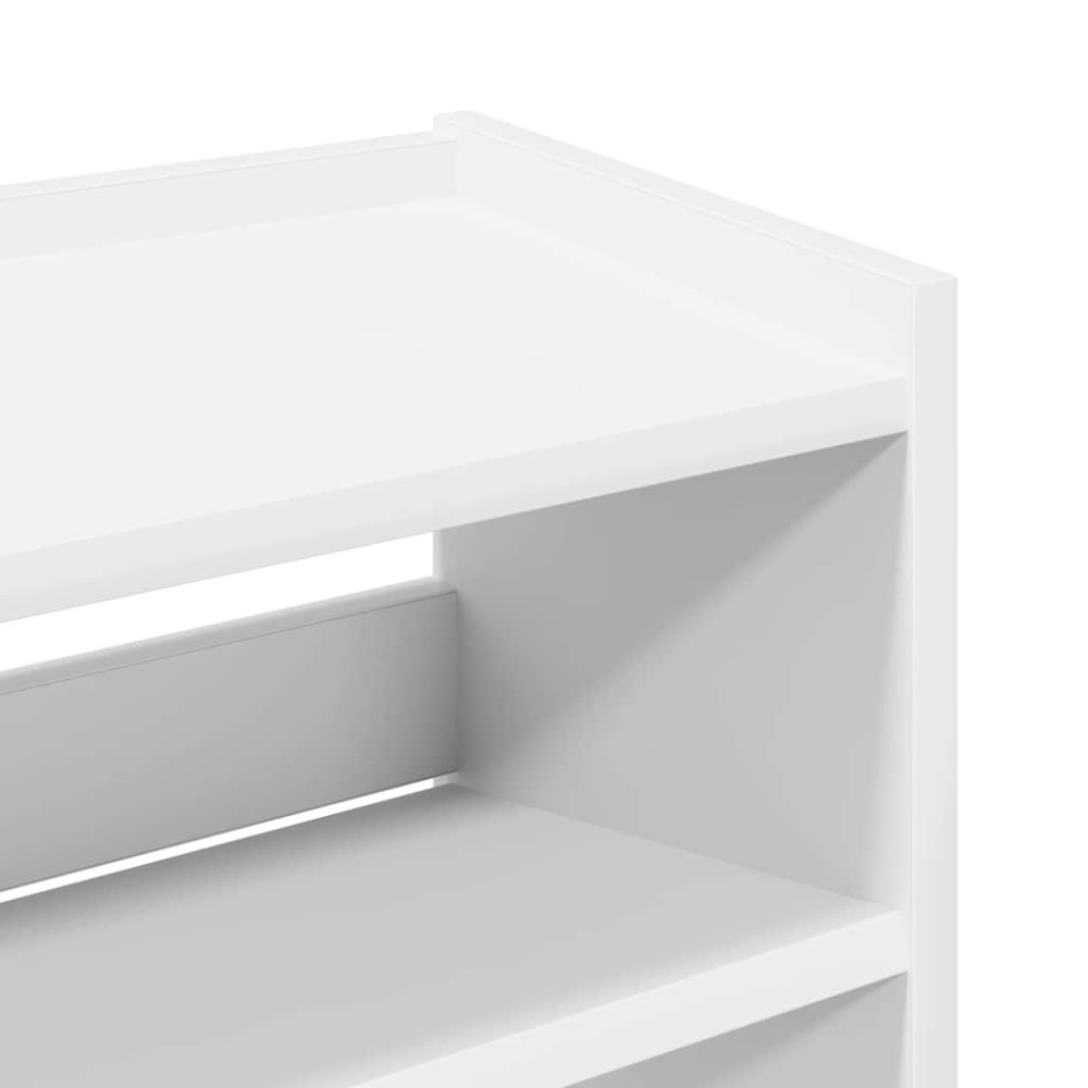 Produktbild för Skohylla vit 60x25x81 cm konstruerat trä