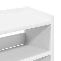 Produktbild för Skohylla vit 60x25x81 cm konstruerat trä