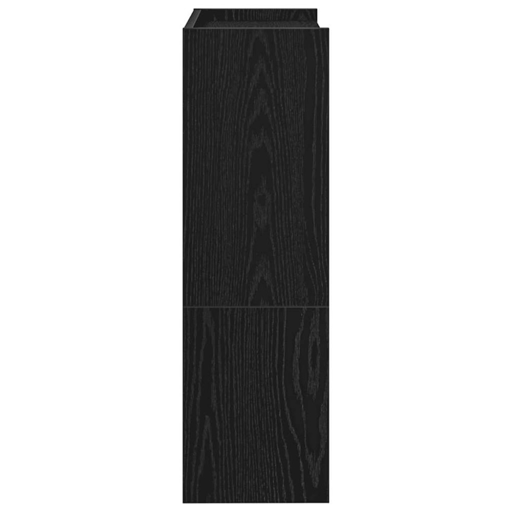 Produktbild för Skohylla svart 60x25x81 cm konstruerat trä