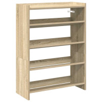 Produktbild för Skohylla sonoma-ek 60x25x81 cm konstruerat trä