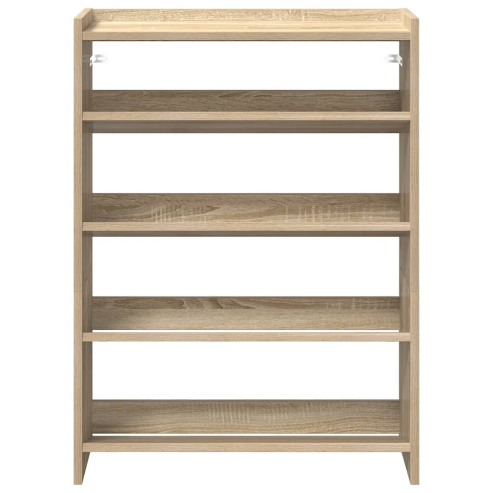 Produktbild för Skohylla sonoma-ek 60x25x81 cm konstruerat trä