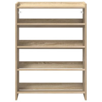 Produktbild för Skohylla sonoma-ek 60x25x81 cm konstruerat trä