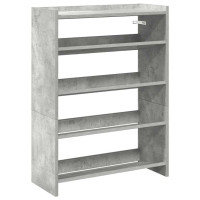 Produktbild för Skohylla betonggrå 60x25x81 cm konstruerat trä