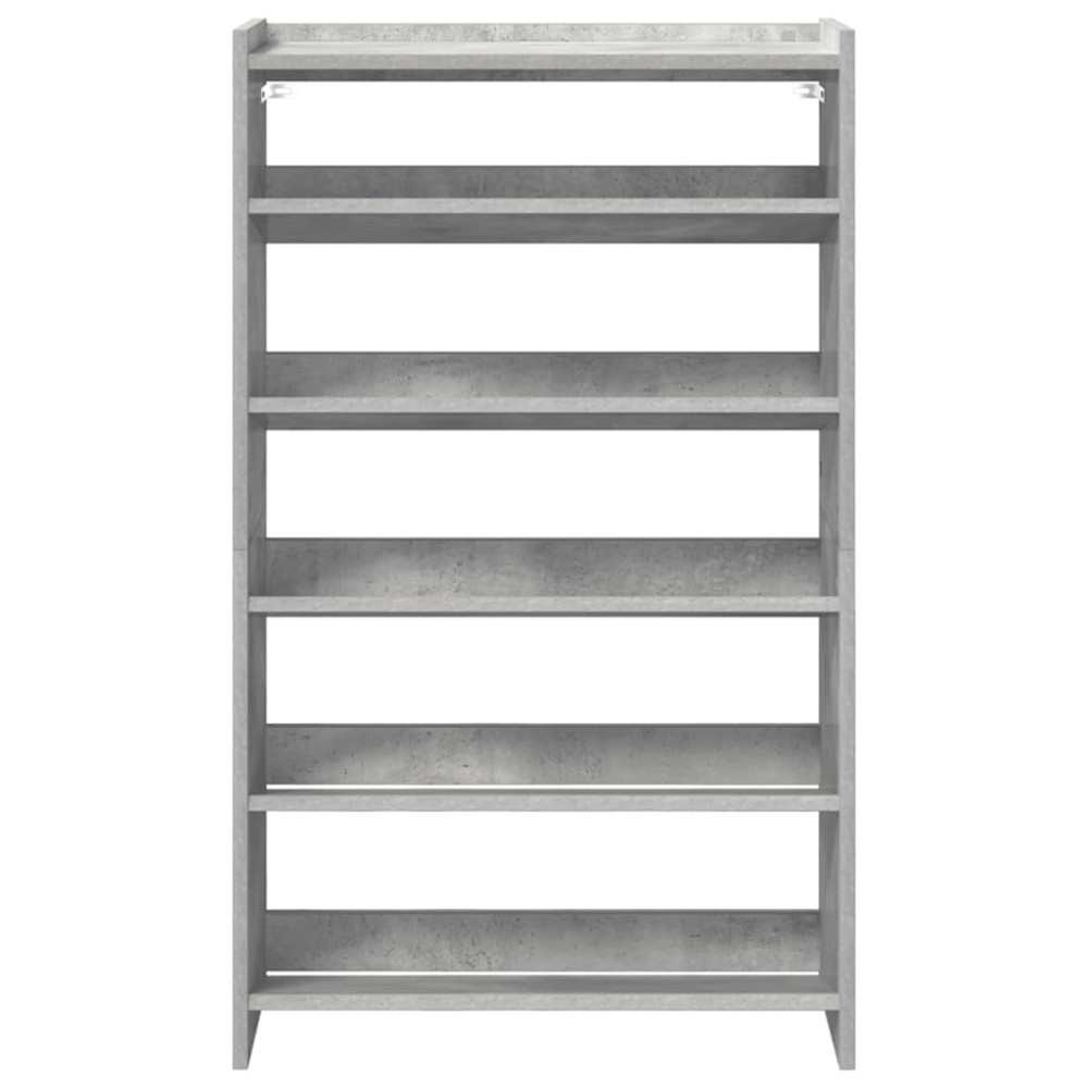 Produktbild för Skohylla betonggrå 60x25x81 cm konstruerat trä