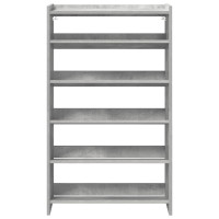 Produktbild för Skohylla betonggrå 60x25x81 cm konstruerat trä