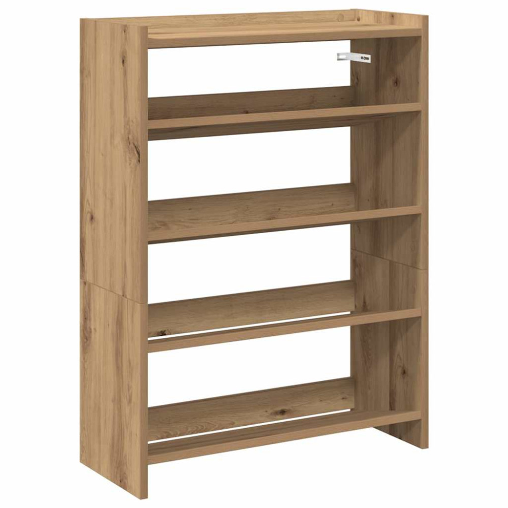 Produktbild för Skohylla ek 60x25x81 cm konstruerat trä