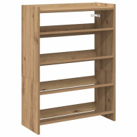 Produktbild för Skohylla ek 60x25x81 cm konstruerat trä