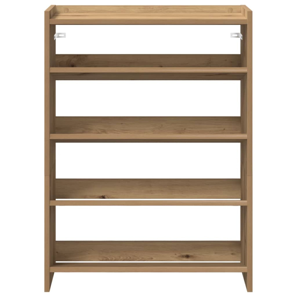 Produktbild för Skohylla ek 60x25x81 cm konstruerat trä