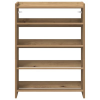 Produktbild för Skohylla ek 60x25x81 cm konstruerat trä