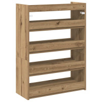 Produktbild för Skohylla ek 60x25x81 cm konstruerat trä