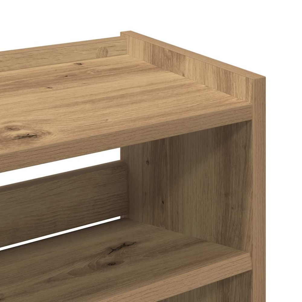 Produktbild för Skohylla ek 60x25x81 cm konstruerat trä