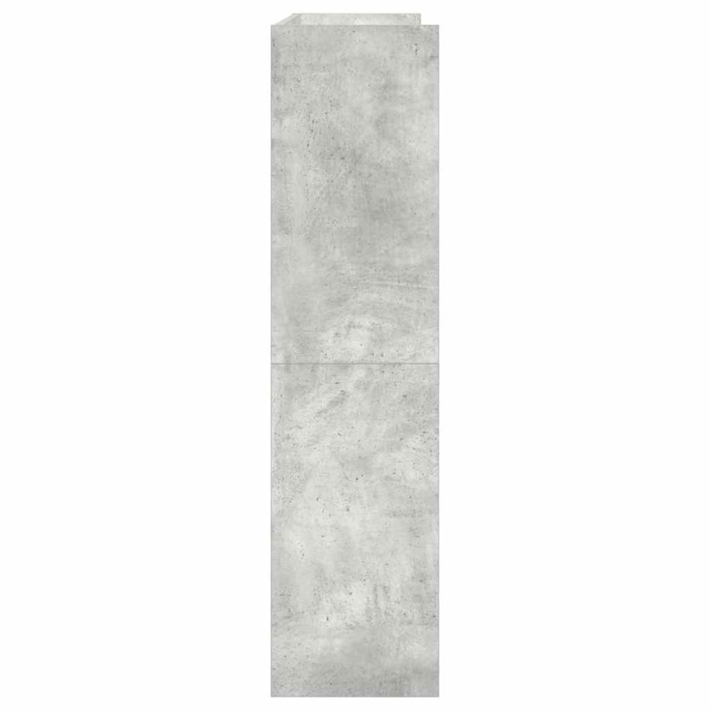 Produktbild för Skohylla betonggrå 80x25x100 cm konstruerat trä