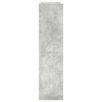 Produktbild för Skohylla betonggrå 80x25x100 cm konstruerat trä
