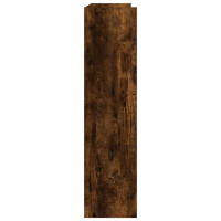 Produktbild för Skohylla rökfärgad ek 80x25x100 cm konstruerat trä