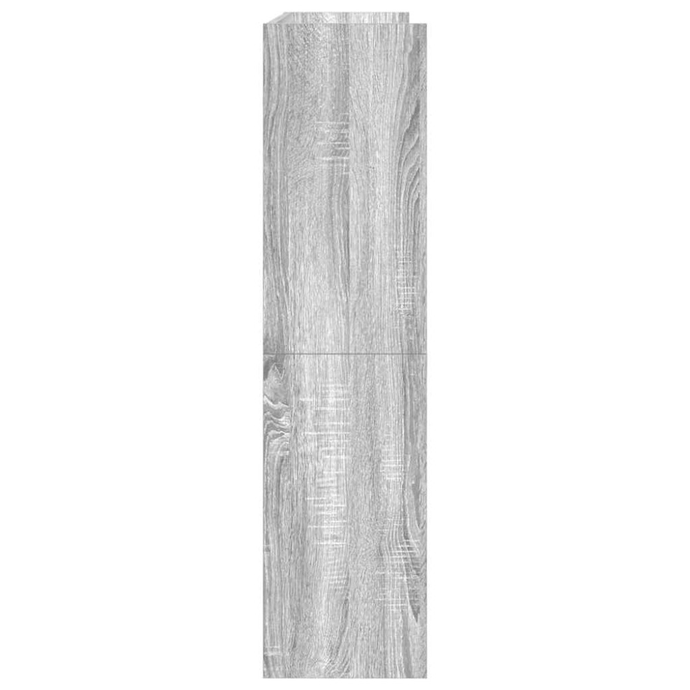 Produktbild för Skohylla grå sonoma 80x25x100 cm konstruerat trä