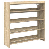 Produktbild för Skohylla sonoma-ek 80x25x81 cm konstruerat trä