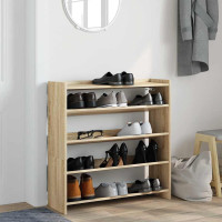 Produktbild för Skohylla sonoma-ek 80x25x81 cm konstruerat trä