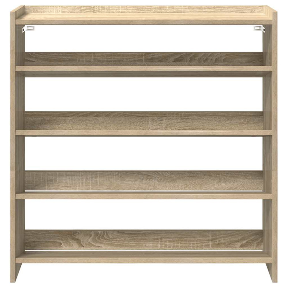 Produktbild för Skohylla sonoma-ek 80x25x81 cm konstruerat trä