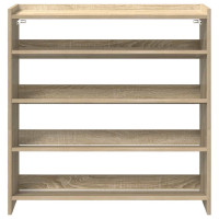 Produktbild för Skohylla sonoma-ek 80x25x81 cm konstruerat trä