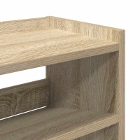 Produktbild för Skohylla sonoma-ek 80x25x81 cm konstruerat trä
