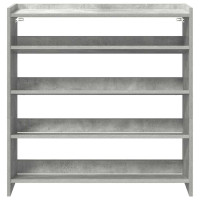 Produktbild för Skohylla betonggrå 80x25x81 cm konstruerat trä