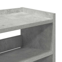 Produktbild för Skohylla betonggrå 80x25x81 cm konstruerat trä