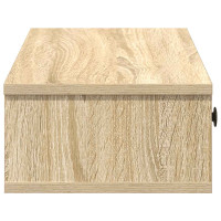 Produktbild för Vägghylla med lådor sonoma-ek 100x37,5x19 cm konstruerat trä