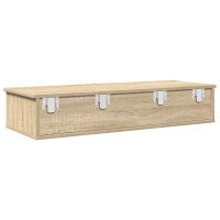Produktbild för Vägghylla med lådor sonoma-ek 100x37,5x19 cm konstruerat trä