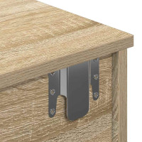 Produktbild för Vägghylla med lådor sonoma-ek 100x37,5x19 cm konstruerat trä