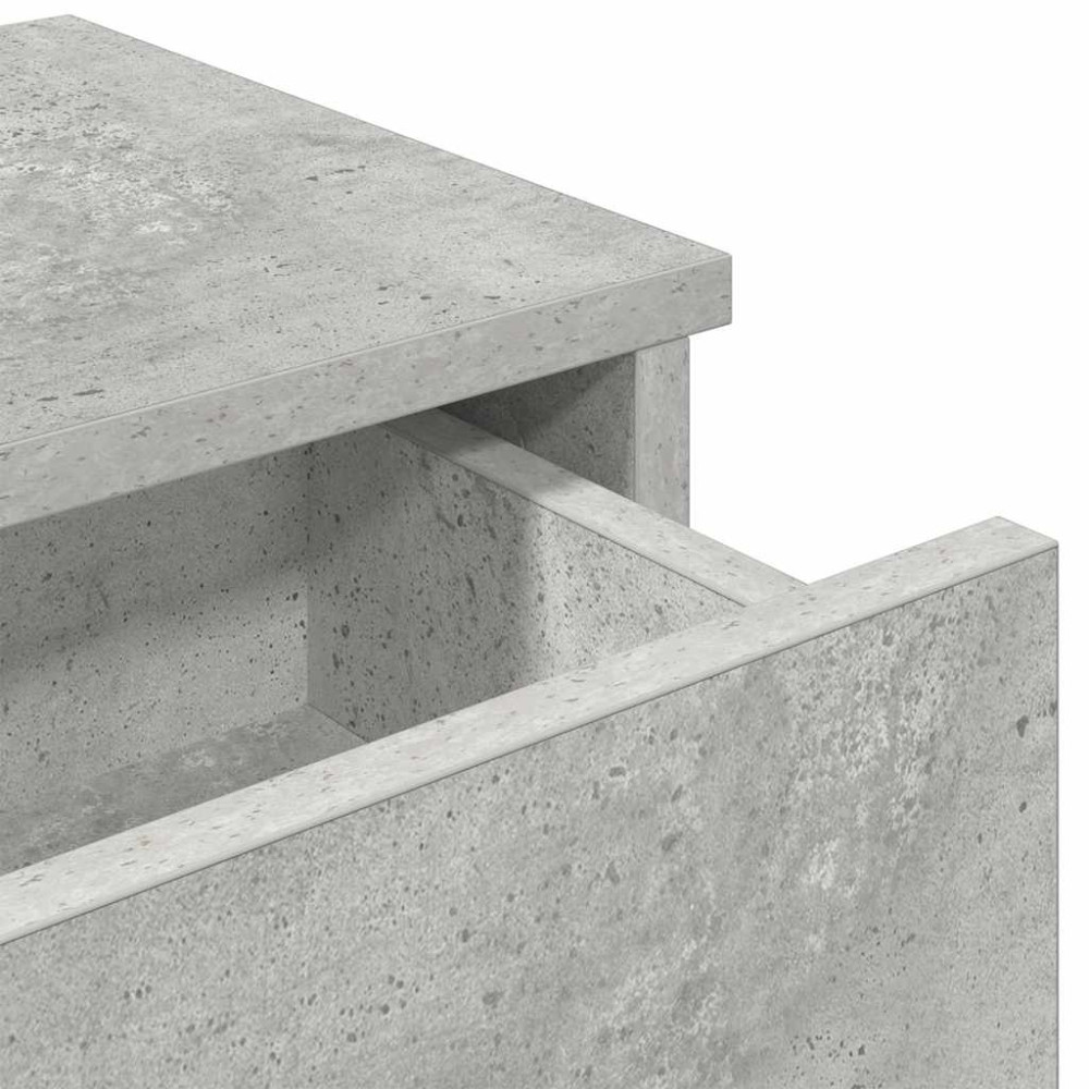 Produktbild för Vägghylla med lådor betonggrå 100x37,5x19 cm konstruerat trä