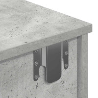 Produktbild för Vägghylla med lådor betonggrå 100x37,5x19 cm konstruerat trä