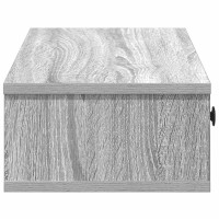 Produktbild för Vägghylla med lådor grå sonoma 100x37,5x19 cm konstruerat trä