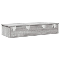 Produktbild för Vägghylla med lådor grå sonoma 100x37,5x19 cm konstruerat trä