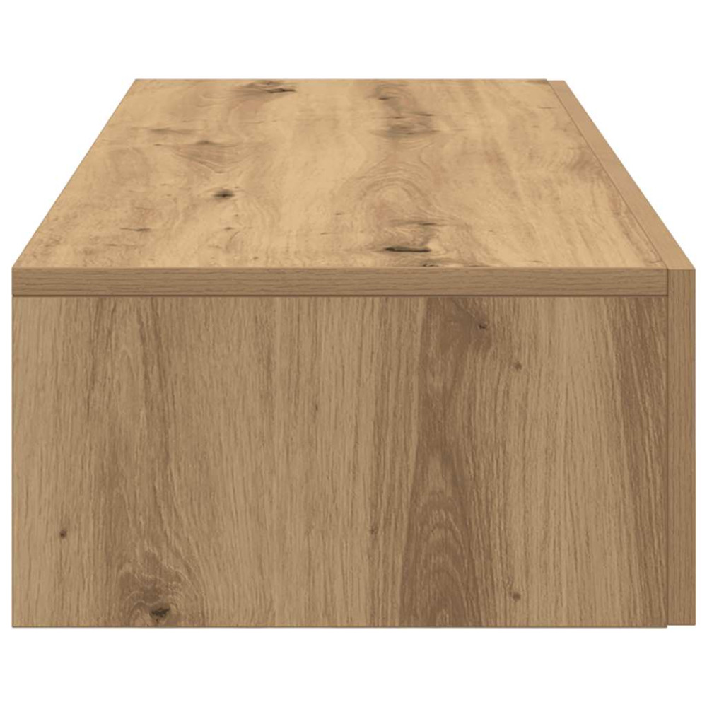 Produktbild för Vägghylla med lådor ek 60x26,5x15 cm konstruerat trä