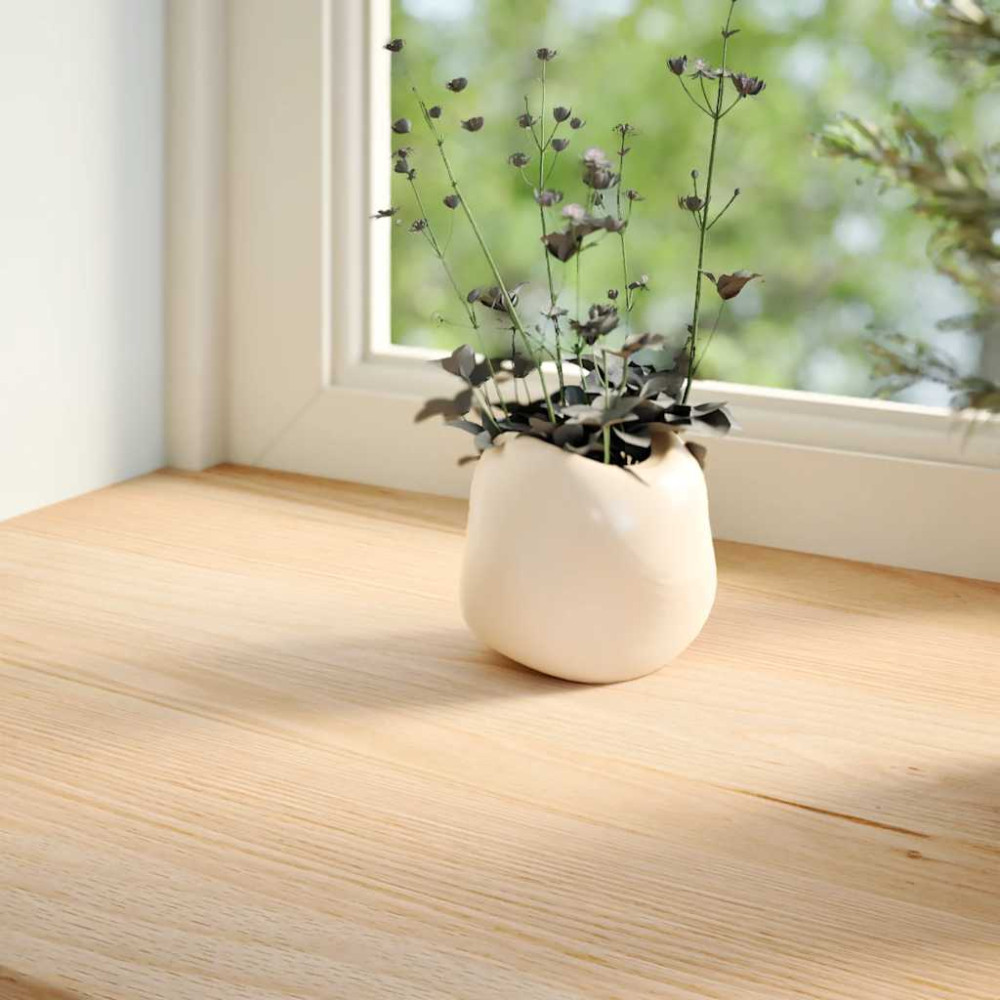 Produktbild för Fönsterbänkar 2 st obehandlad 120x30x2 cm massiv ek