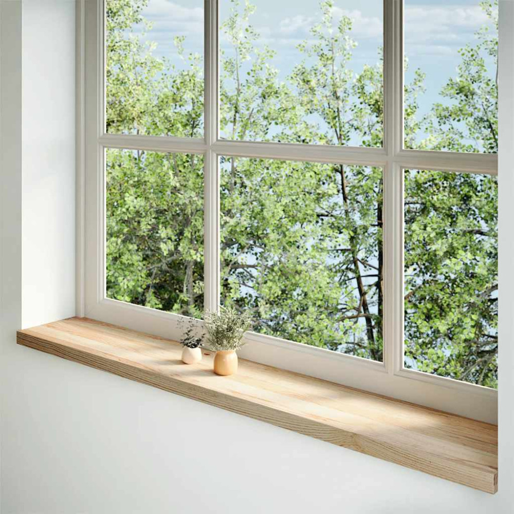 Produktbild för Fönsterbänkar 2 st obehandlad 160x30x2 cm massiv ek