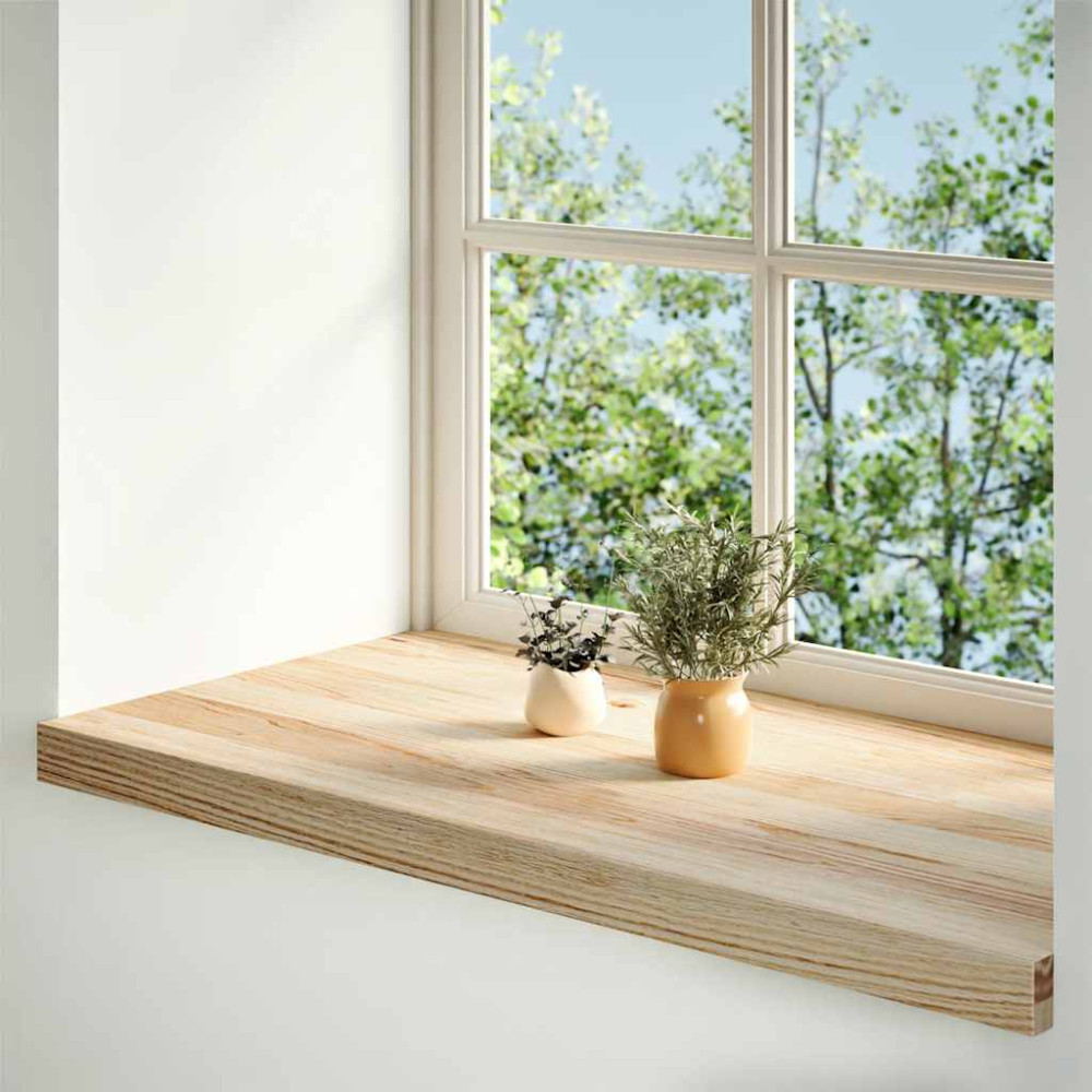Produktbild för Fönsterbänkar 2 st obehandlad 70x40x2 cm massiv ek