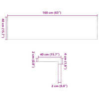Produktbild för Fönsterbänkar 2 st obehandlad 160x40x2 cm massiv ek