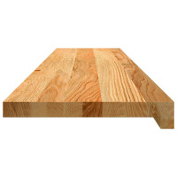 Produktbild för Fönsterbänkar 2 st ljusbrun 110x30x2 cm massiv ek