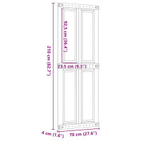 Produktbild för Ladugårdsdörr CORONA 70x210 cm massiv furu