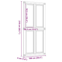 Produktbild för Ladugårdsdörr CORONA 100x210 cm massiv furu