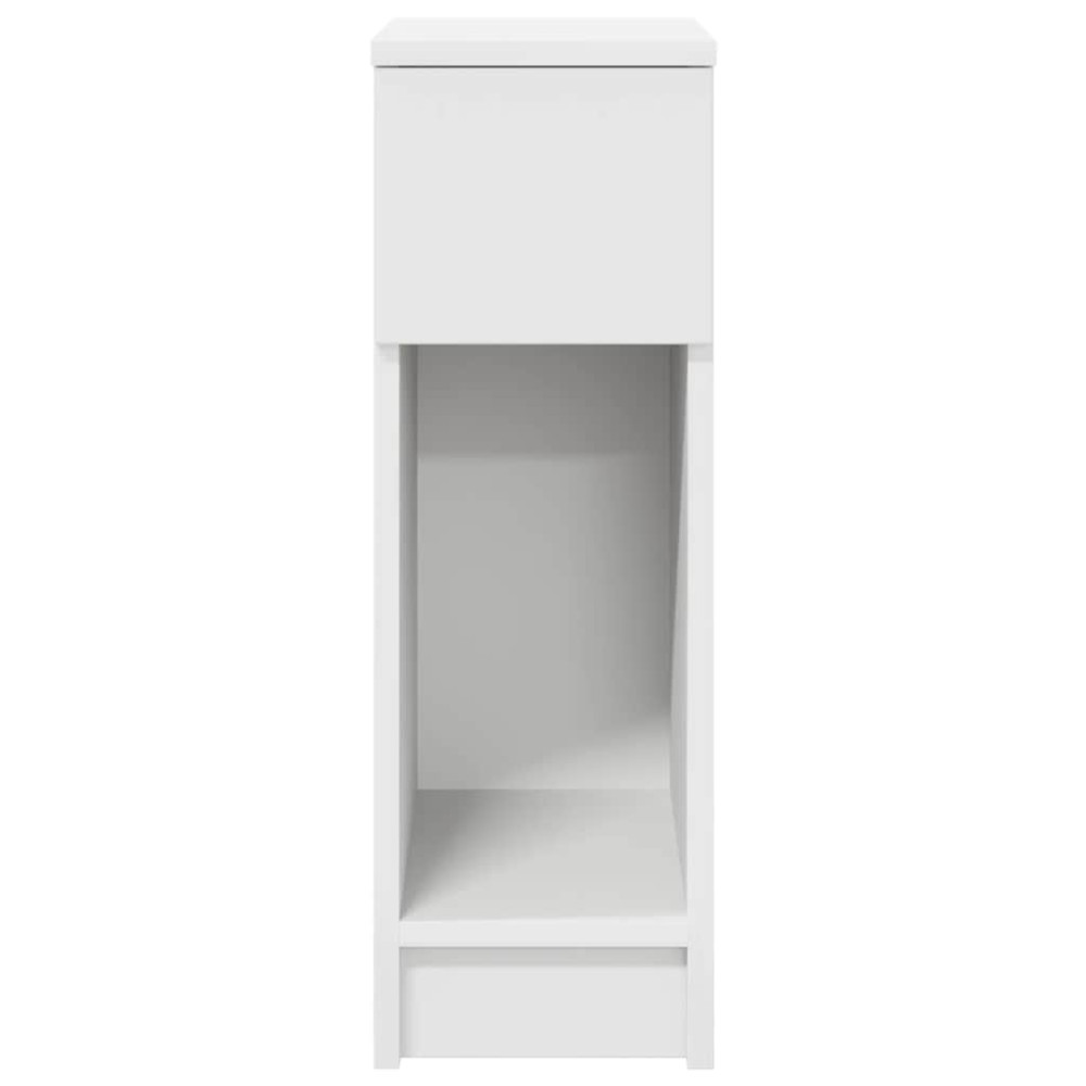 Produktbild för Sängbord 2 st med låda vit 20x36x60 cm