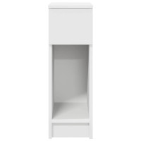Produktbild för Sängbord 2 st med låda vit 20x36x60 cm