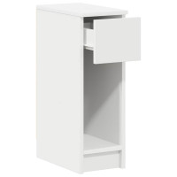 Produktbild för Sängbord 2 st med låda vit 20x36x60 cm